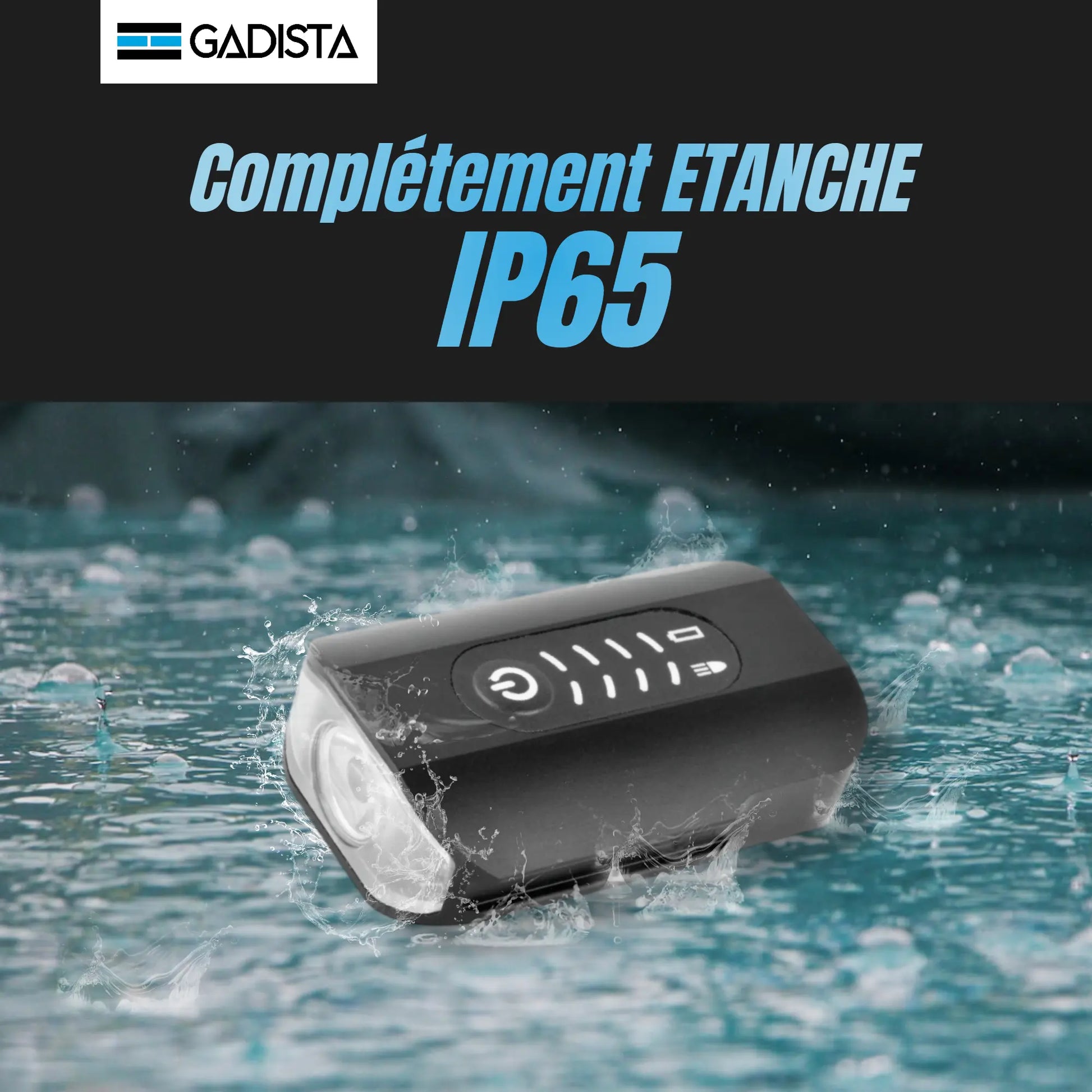 Lumiere Velo Avant et Arriere 2en1, Lampe Velo LED puissantes Rechargeable USB GADISTA