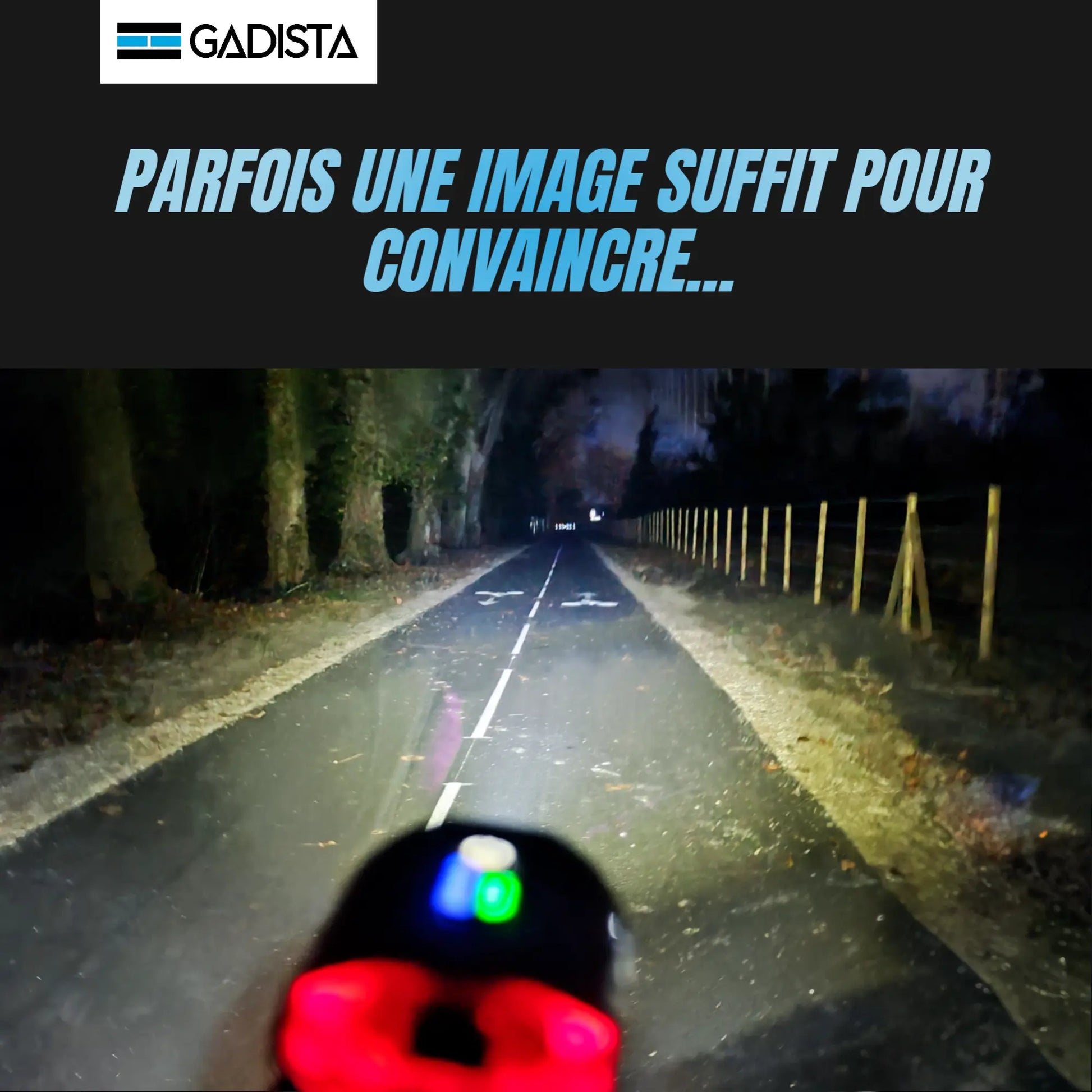 Lumiere Velo Avant et Arriere 2en1, Lampe Velo LED puissantes Rechargeable USB GADISTA