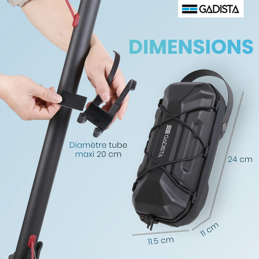 Sacoche Trottinette Electrique étanche 2L, Fixation innovante. Accessoires Trott GADISTA
