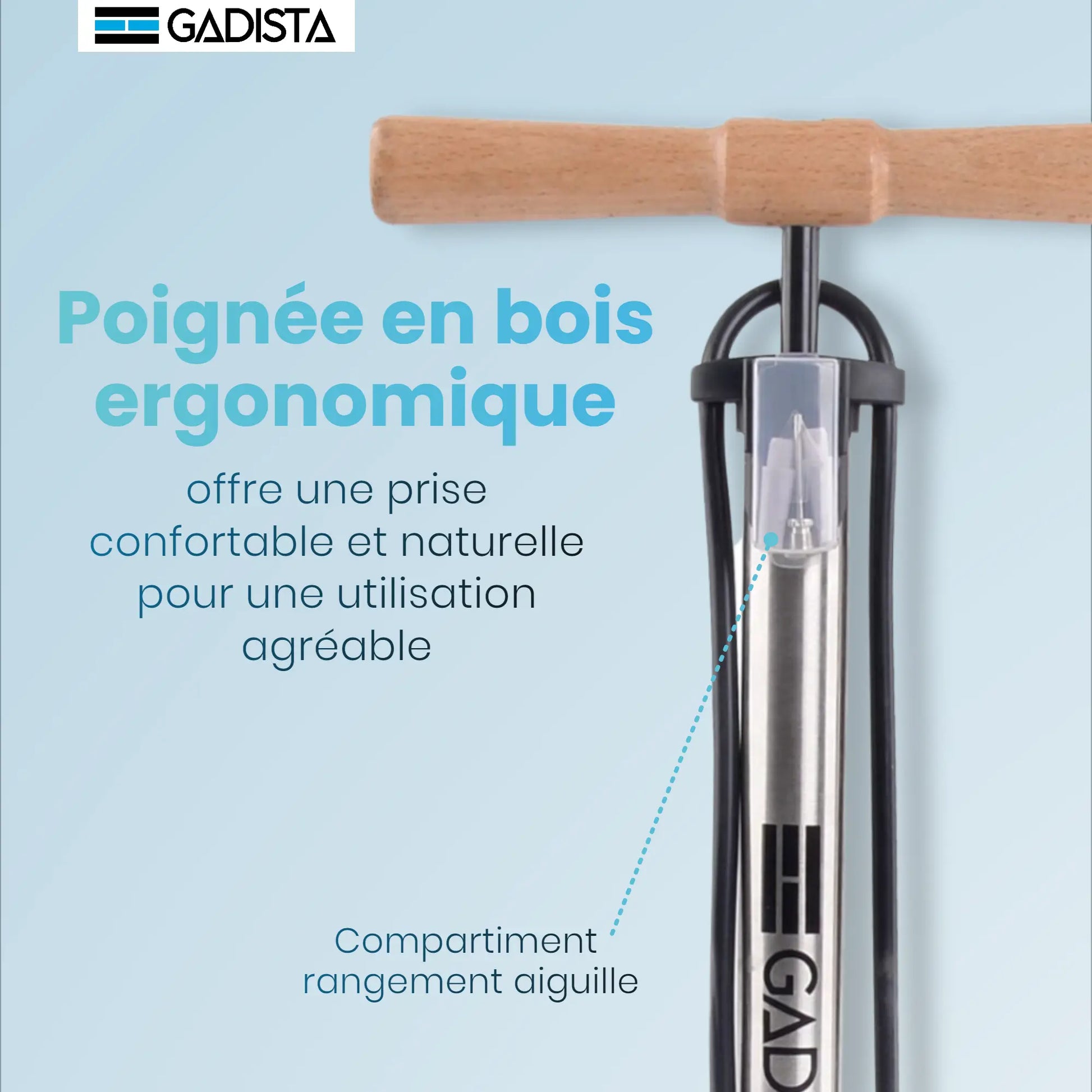 Pompe vélo manomètre digitale 160 PSI GADISTA