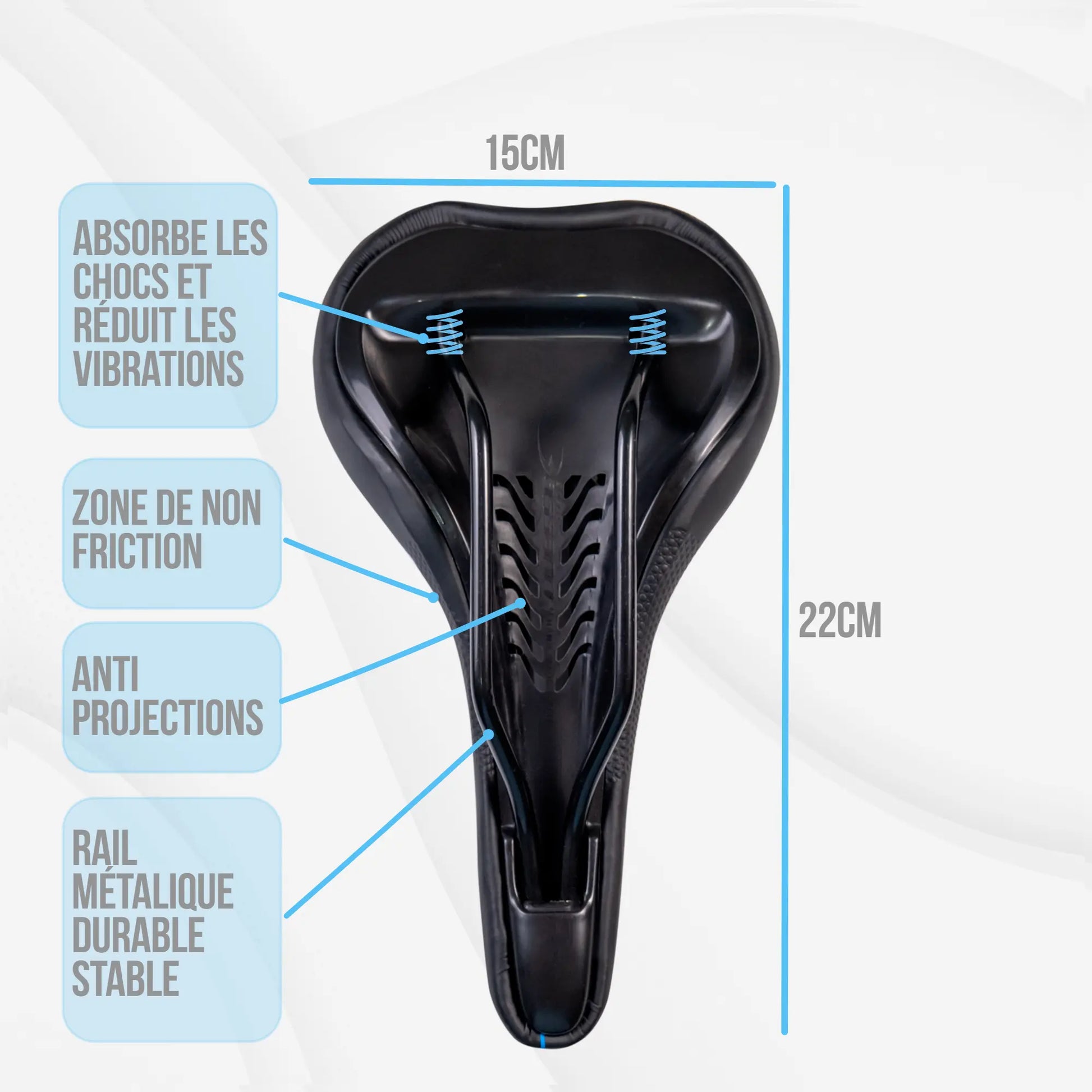 Selle velo confortable fait mains en ITALIE brevetee 3ZONES usage VTT gadista