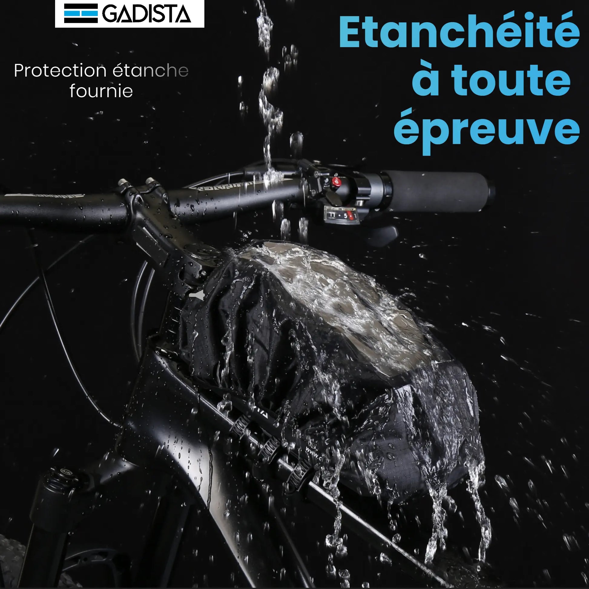 Support telephone velo 7 pouces avec Boîte à Gants Intégrée, Rotation 360° GADISTA