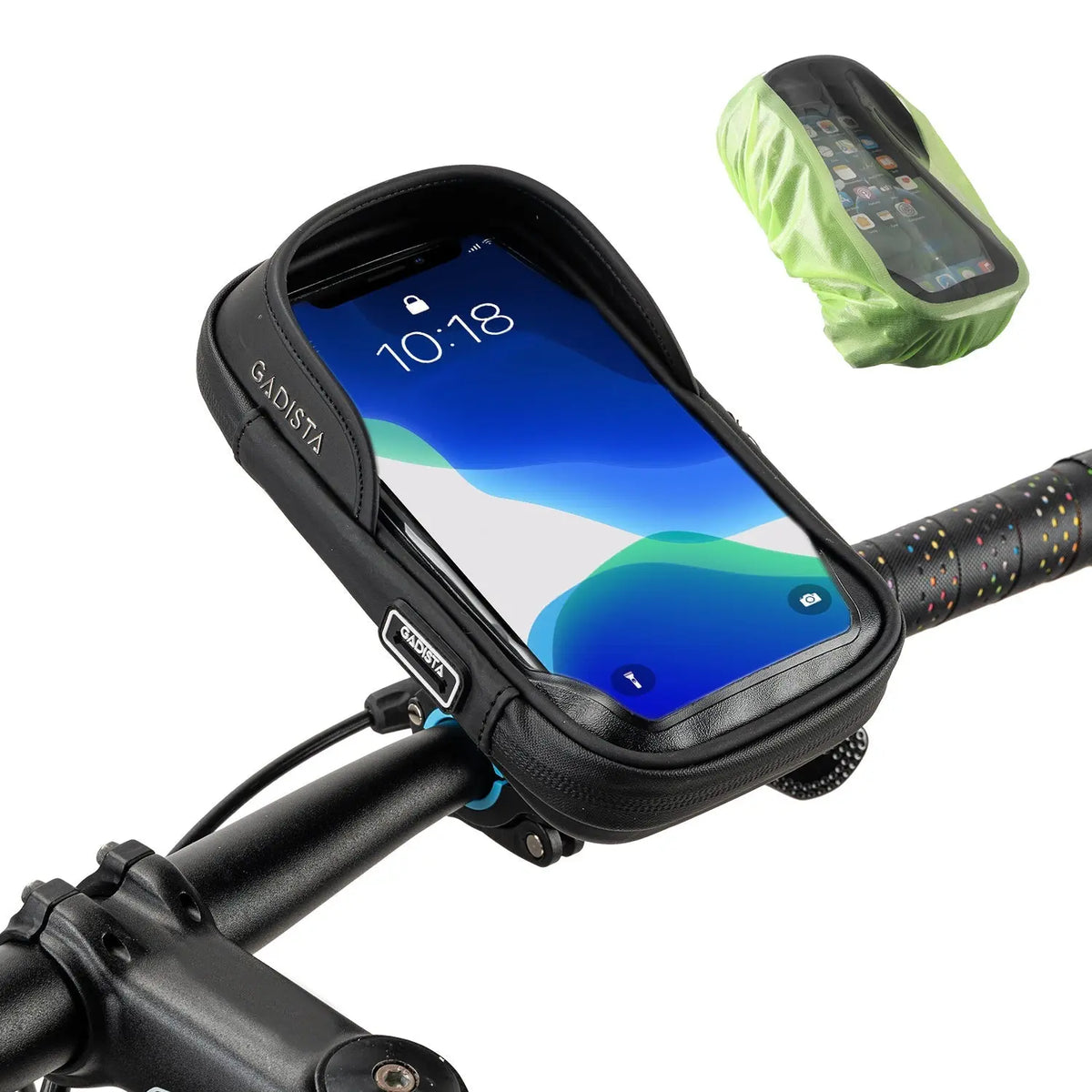 Support de téléphone portable étanche pour vélo - Support de téléphone portable - Rotation à 360° - Sacoche de guidon pour smartphone de 4,7 à 7 - Avec housse de pluie - Sacoche de guidon de vélo Support de téléphone portable étanche pour vélo - Support de téléphone portable - Rotation à 360° - Sacoche de guidon pour smartphone de 4,7 à 7 - Avec housse de pluie - Sacoche de guidon de vélo