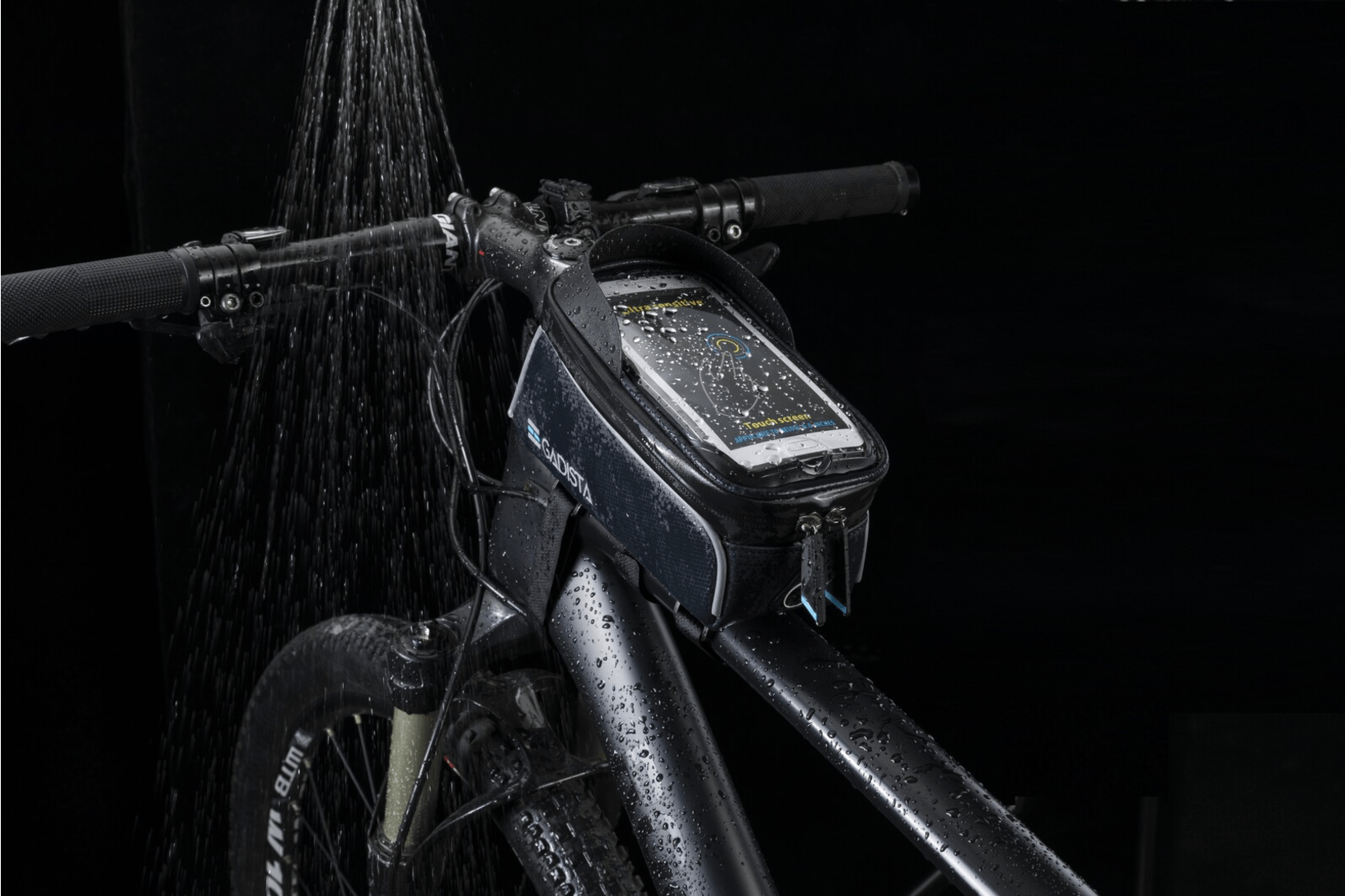 Support telephone velo moto porte téléphone vélo trottinette électrique, 2  en 1 sacoche velo guidon avant sac cae VTT avec écran173 - Cdiscount Sport