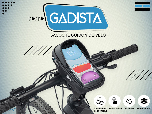 VTT VTC VTTAE Vélo sac pochette sacoche guidon écran tactile téléphone  étanche