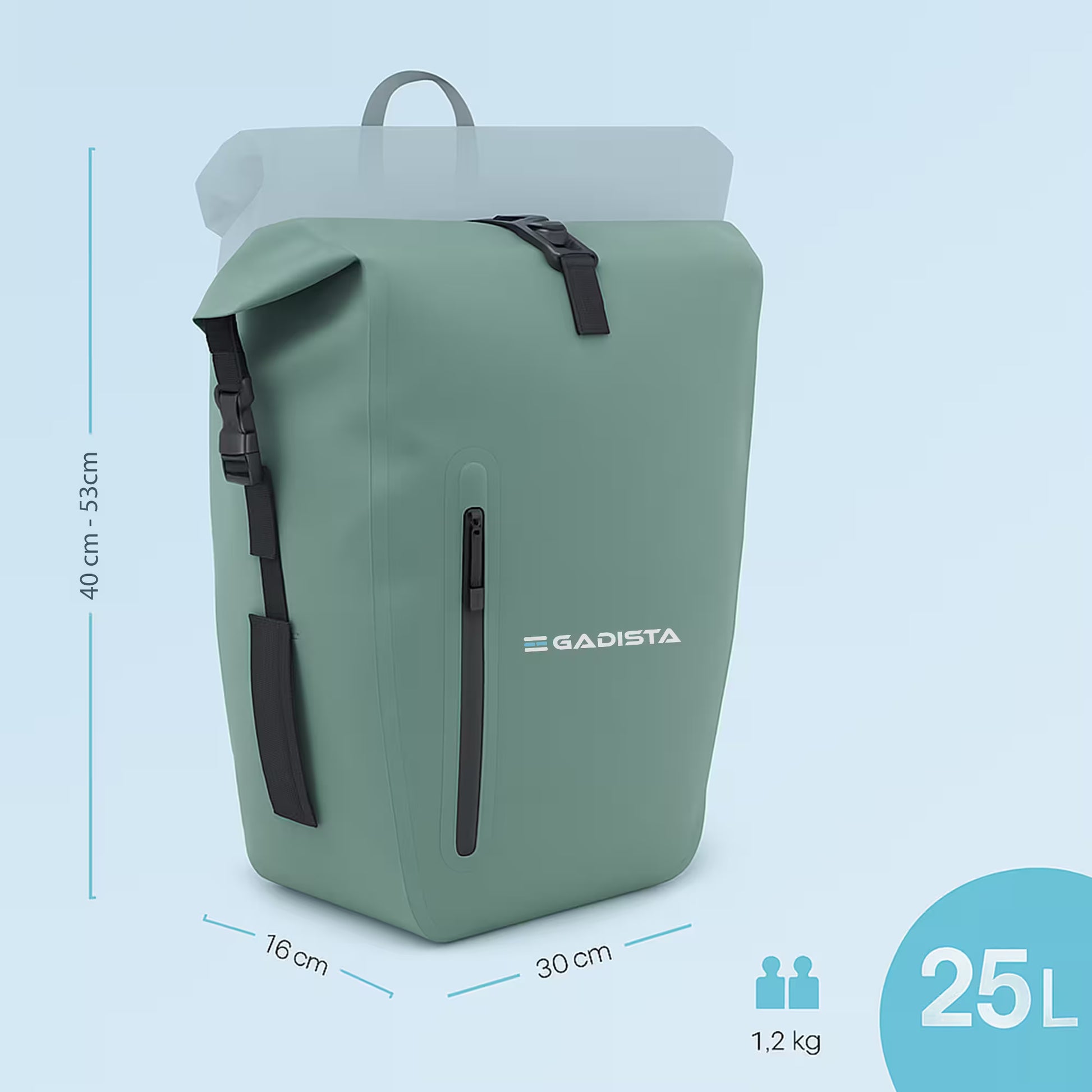 Sacoche de porte-bagages en plastique recyclé Urban proof Sacoche de porte-bagages en plastique recyclé Urban proof