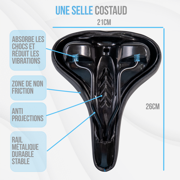 Selle velo HELGA ultra confortable fait mains en ITALIE avec technologie  brevetée 3ZONE, usage velo appartement / vélo électrique